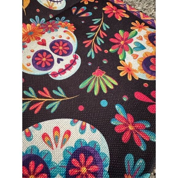 Sugar skull table runner, nice and long  13 x 72” 6 feet - Picture 8 of 12